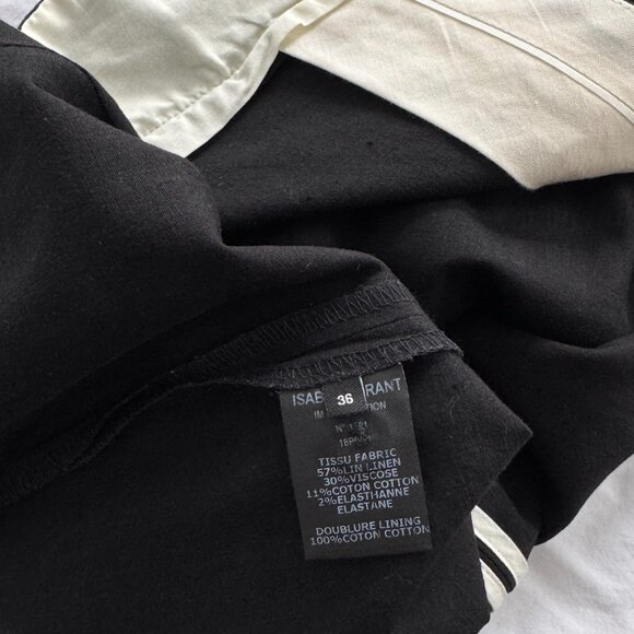 Isabel Marant "Reeve" Black Linen Pants, size 36 (fits size 2) - Picture 7 of 7